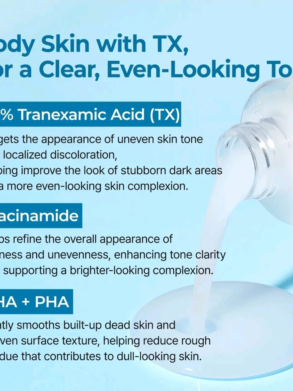 Blue TX-Capsule Body Cream & Peel Shot Set - Blue